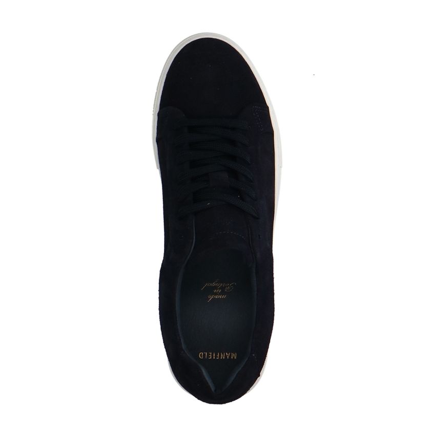 Donkerblauwe suède sneakers