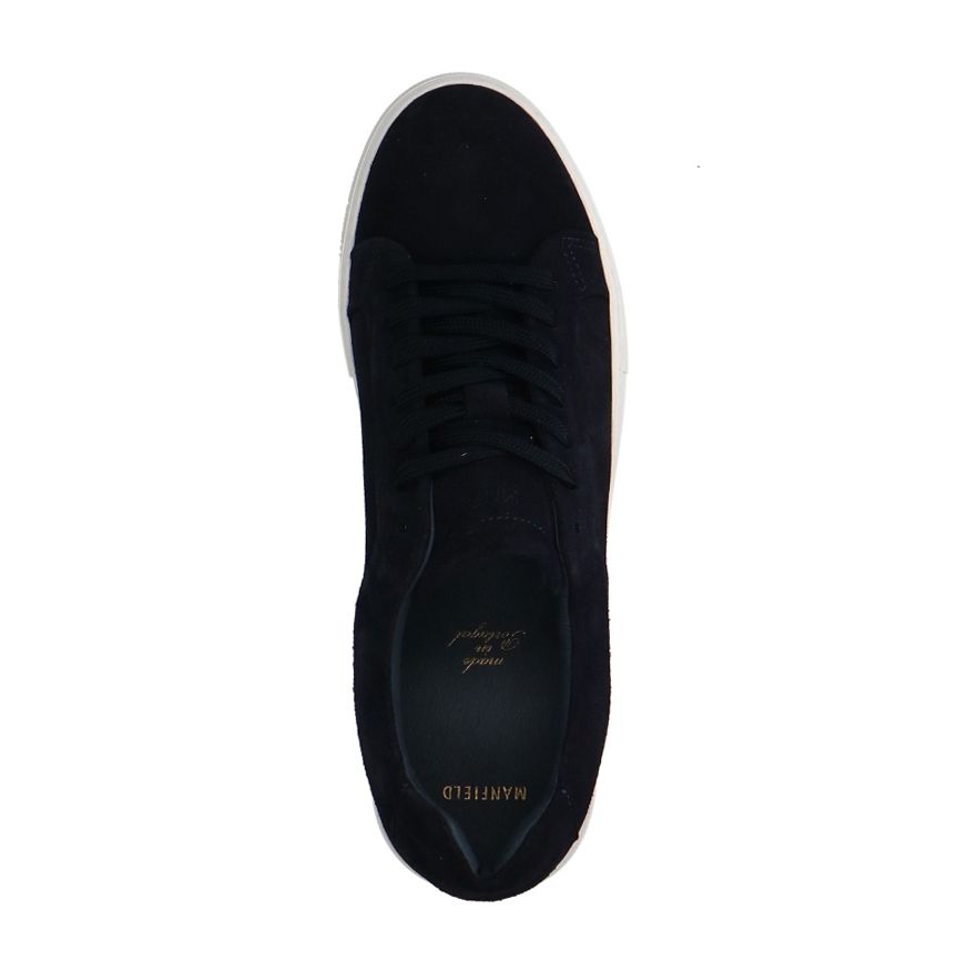 Marineblaue Veloursleder-Sneaker