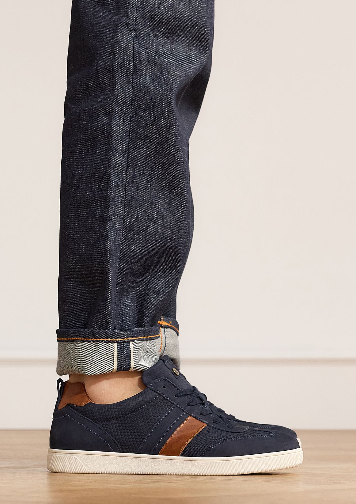 Blauwe nubuck sneakers