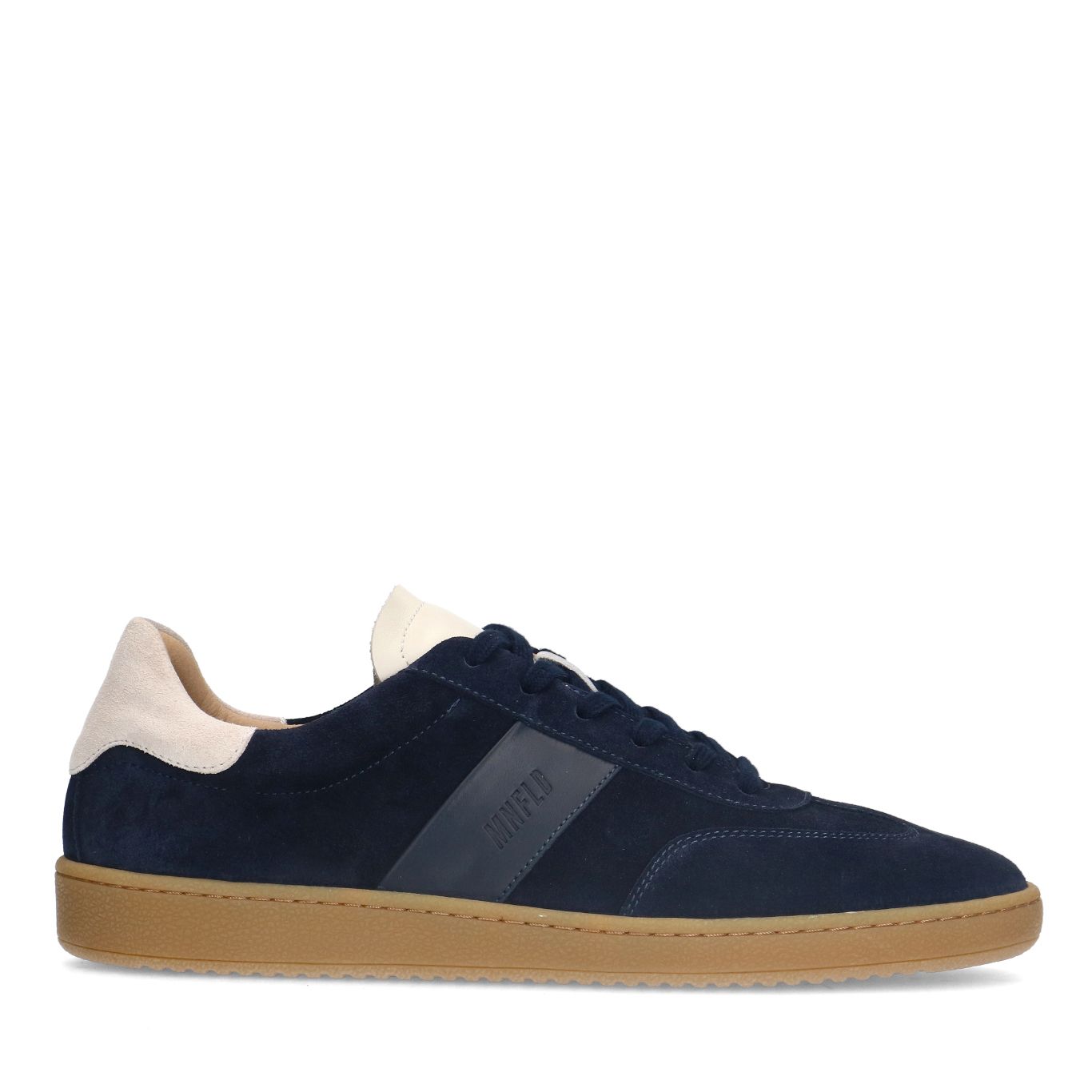 Donkerblauwe suède sneakers
