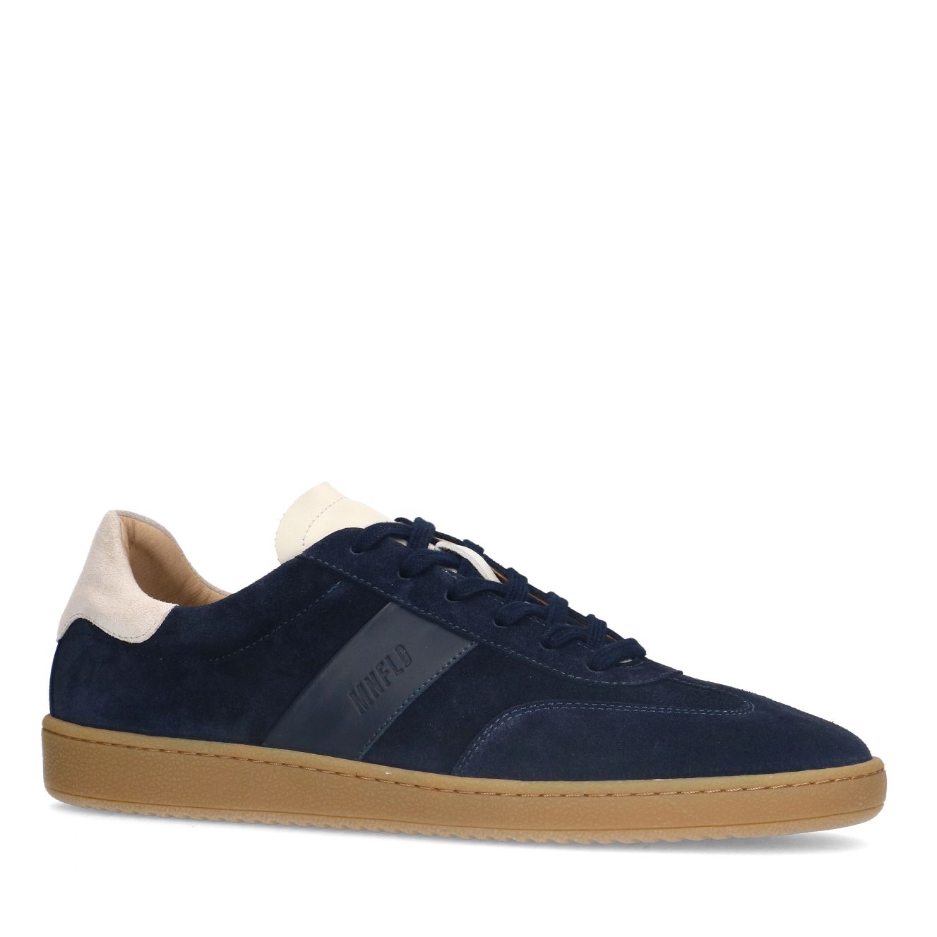 Donkerblauwe suède sneakers