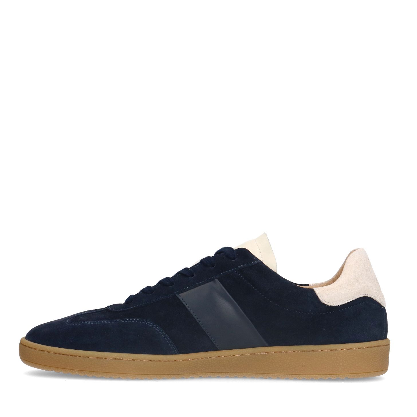 Donkerblauwe suède sneakers