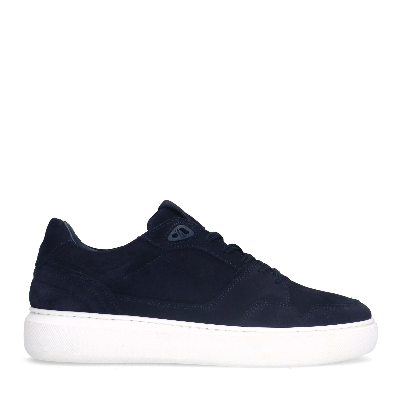 Marineblaue Veloursleder-Sneaker