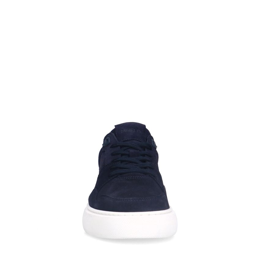 Donkerblauwe suède sneakers