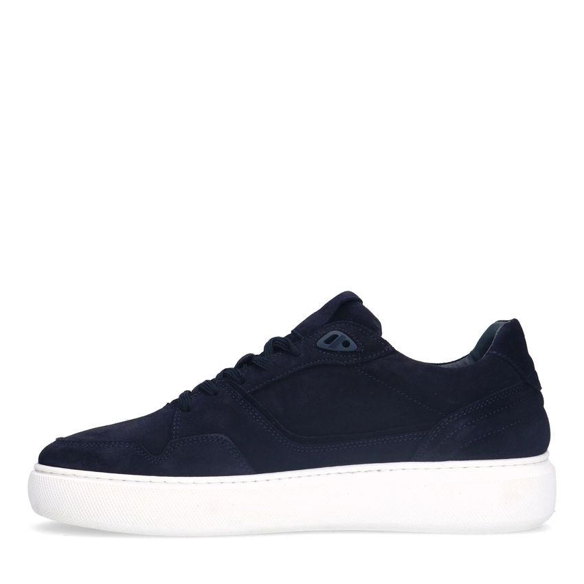 Donkerblauwe suède sneakers