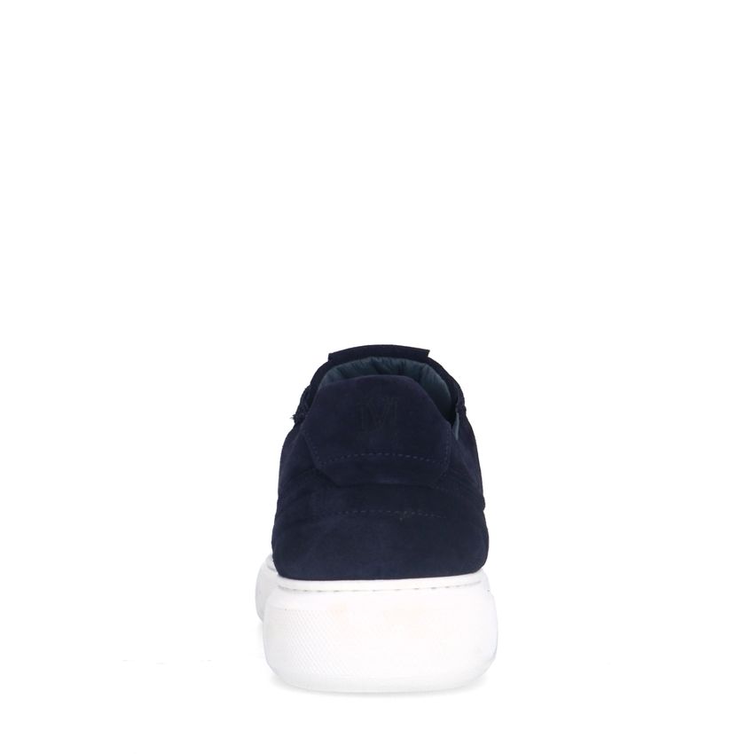 Donkerblauwe suède sneakers