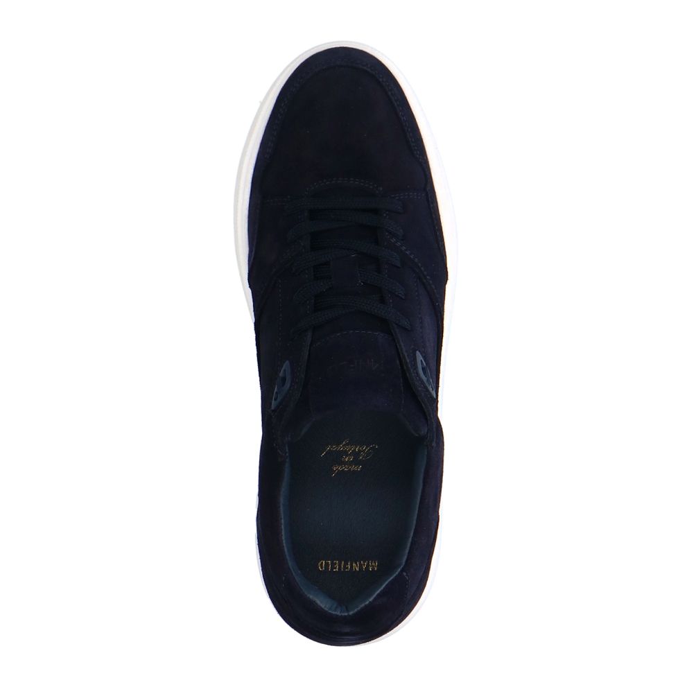 Donkerblauwe suède sneakers