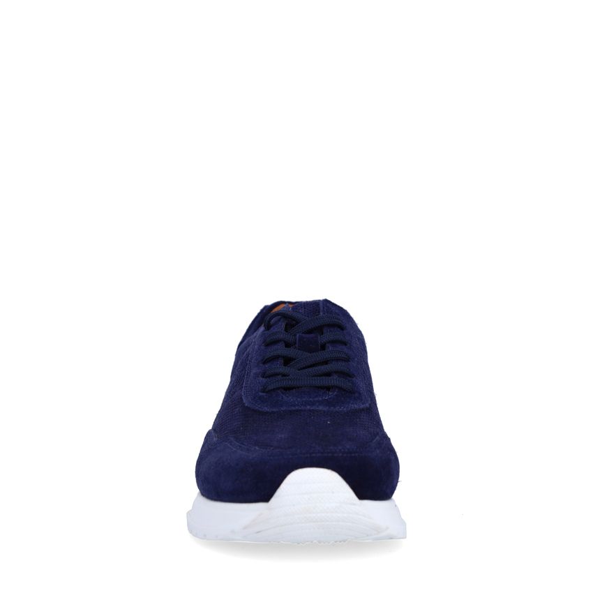 Donkerblauwe suède sneakers