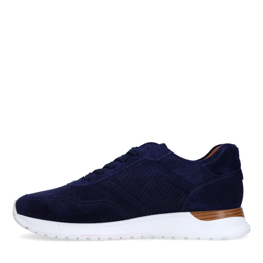 Donkerblauwe suède sneakers