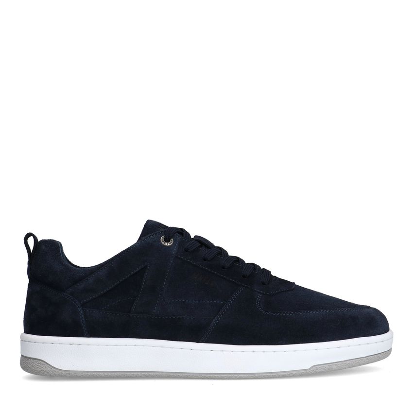 Donkerblauwe suède sneakers