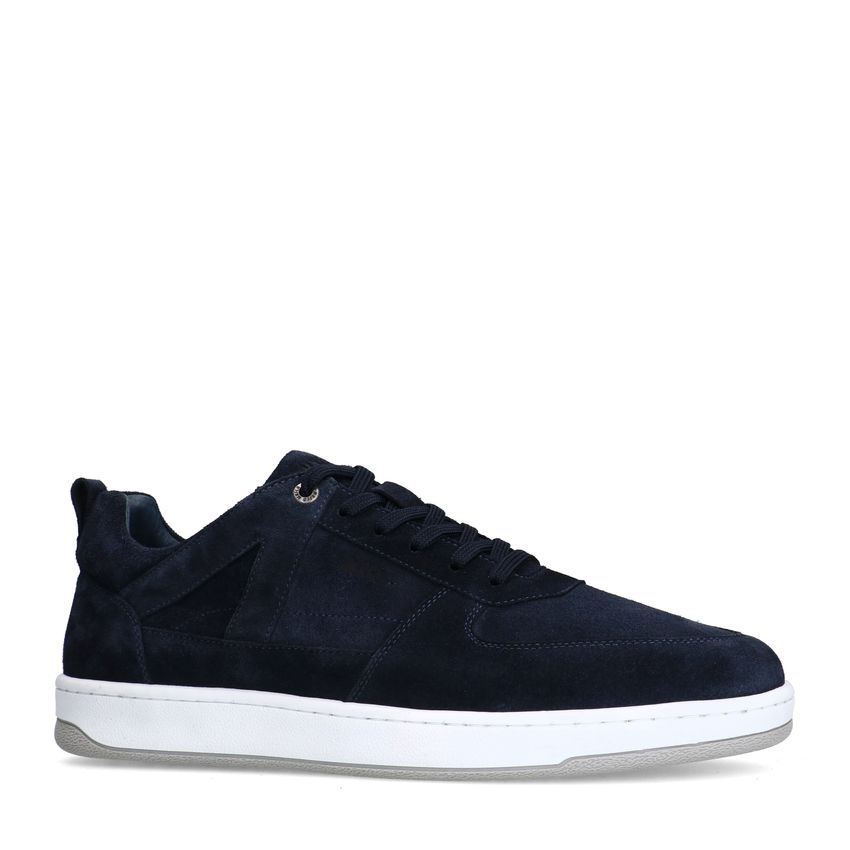 Donkerblauwe suède sneakers