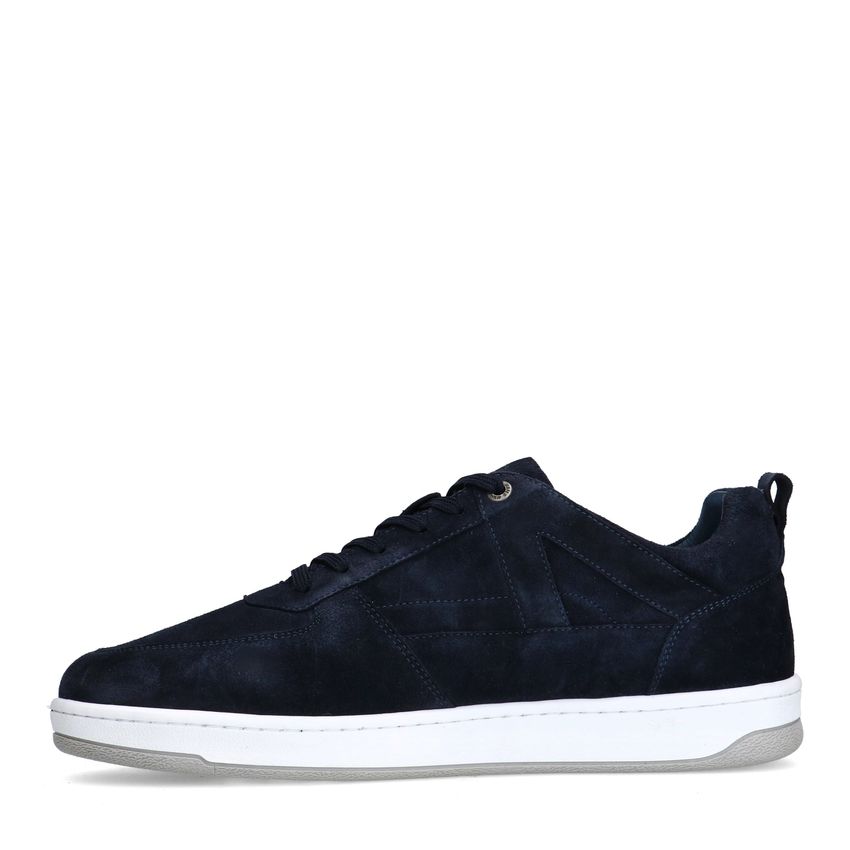 Donkerblauwe suède sneakers