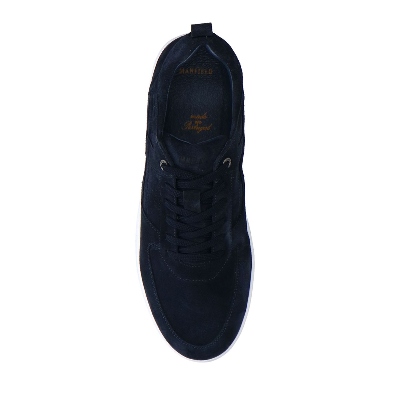 Donkerblauwe suède sneakers