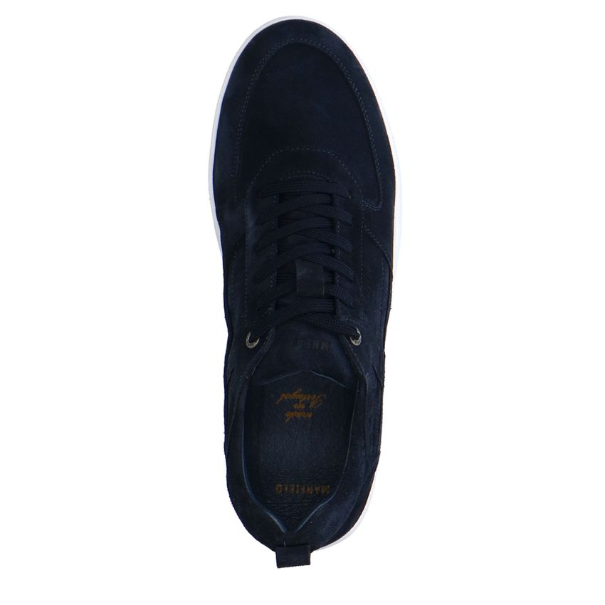 Donkerblauwe suède sneakers
