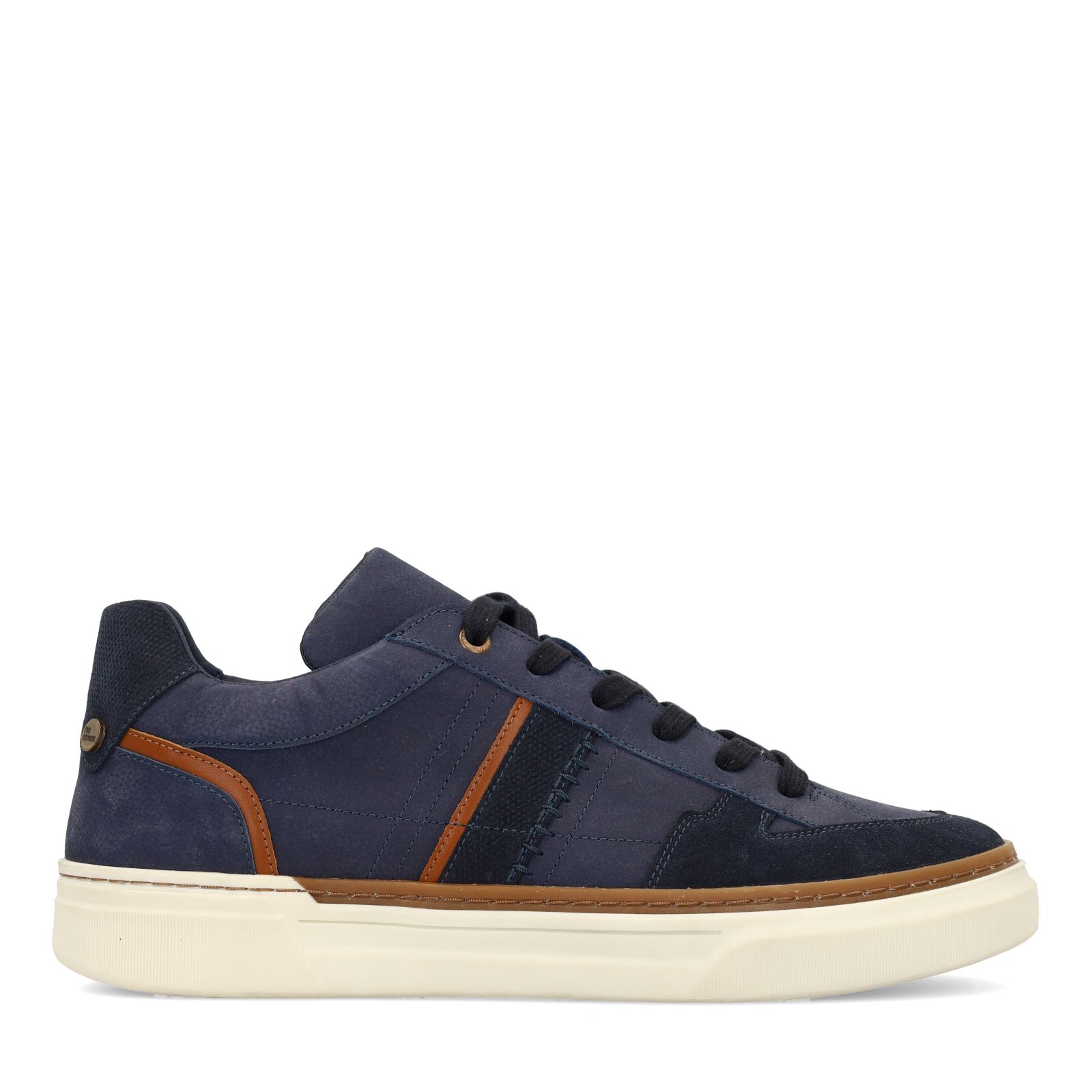 Blaue Nubuk-Sneaker