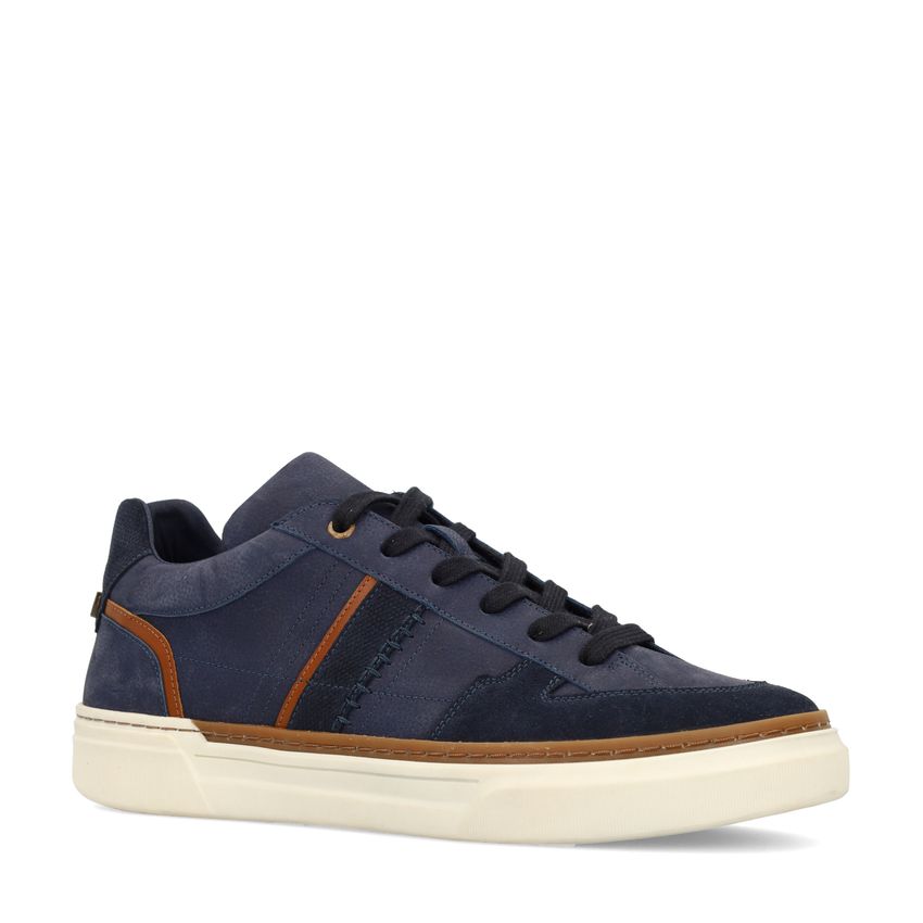 Blauwe nubuck sneakers
