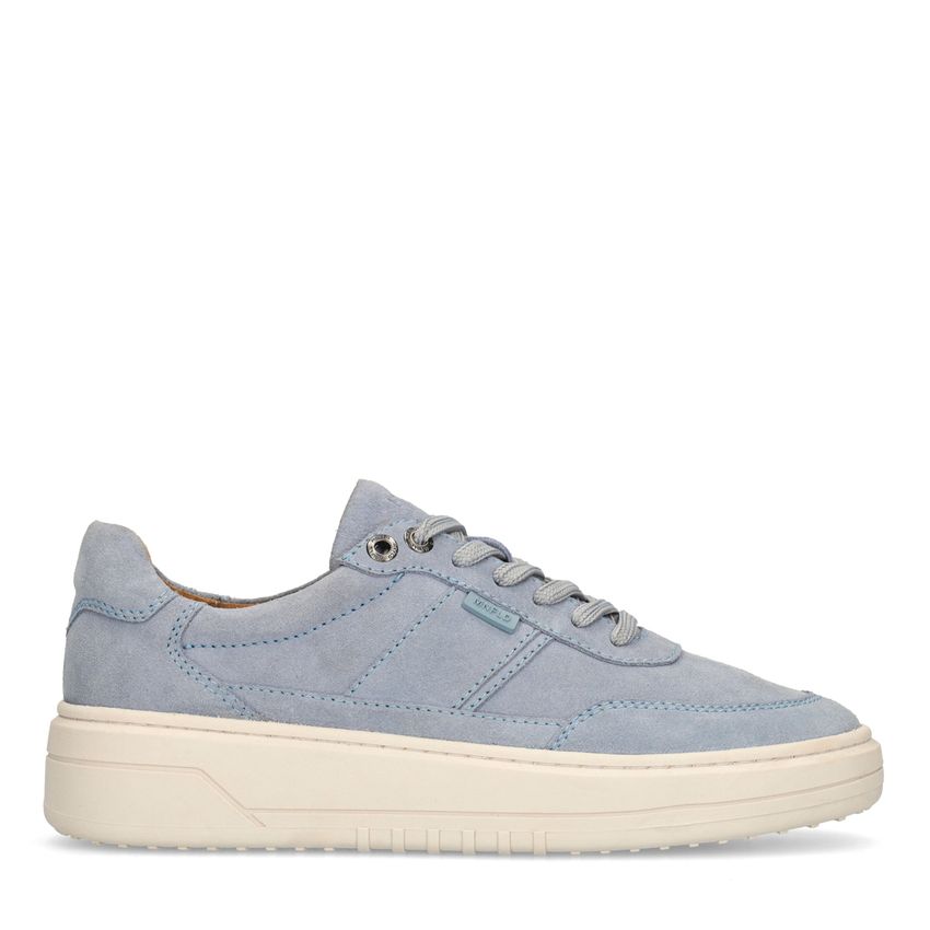 Blaue Veloursleder-Sneaker