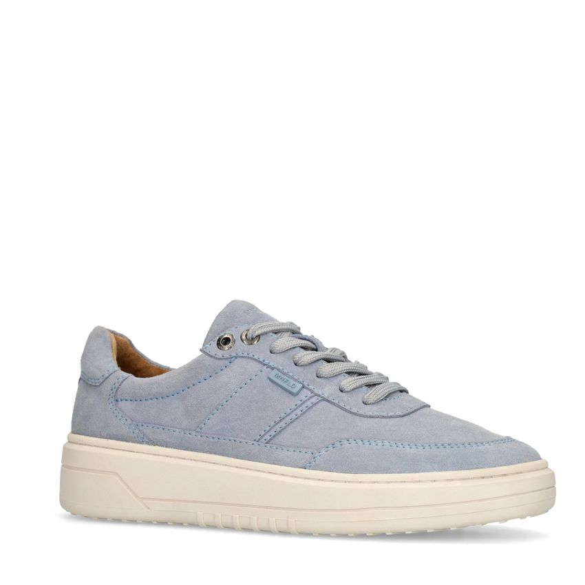 Blaue Veloursleder-Sneaker