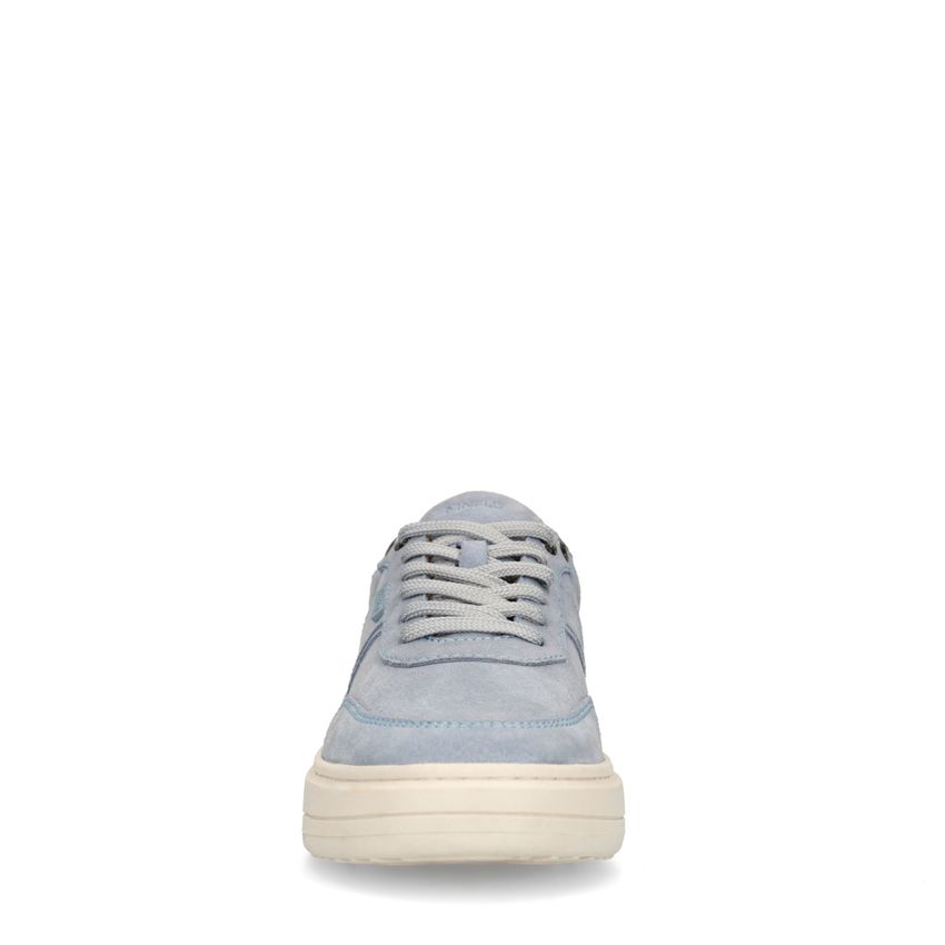 Blaue Veloursleder-Sneaker