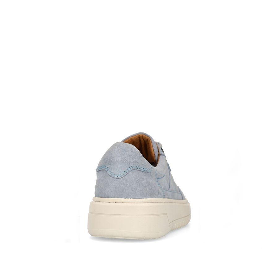 Blaue Veloursleder-Sneaker