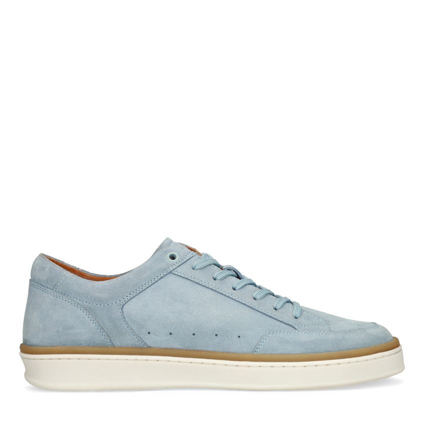 Blaue Veloursleder-Sneaker