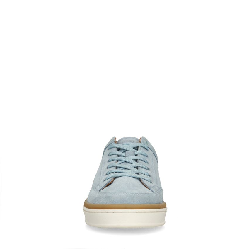 Blaue Veloursleder-Sneaker