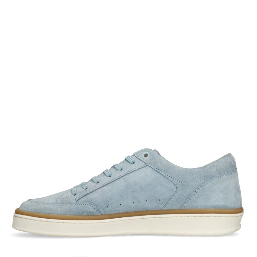 Blaue Veloursleder-Sneaker