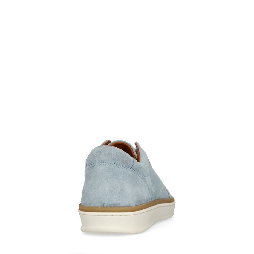 Blaue Veloursleder-Sneaker