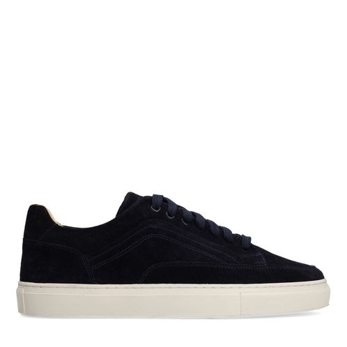 Donkerblauwe suède sneakers