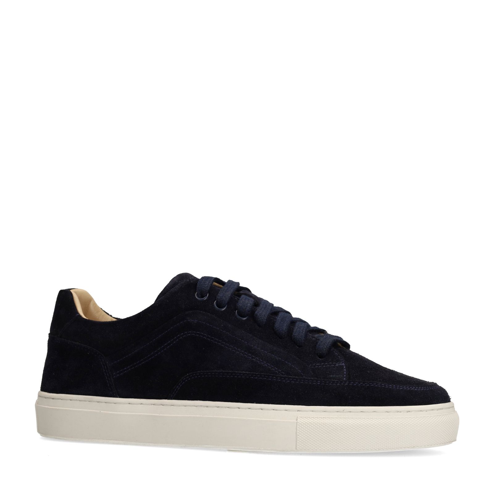 Donkerblauwe suède sneakers