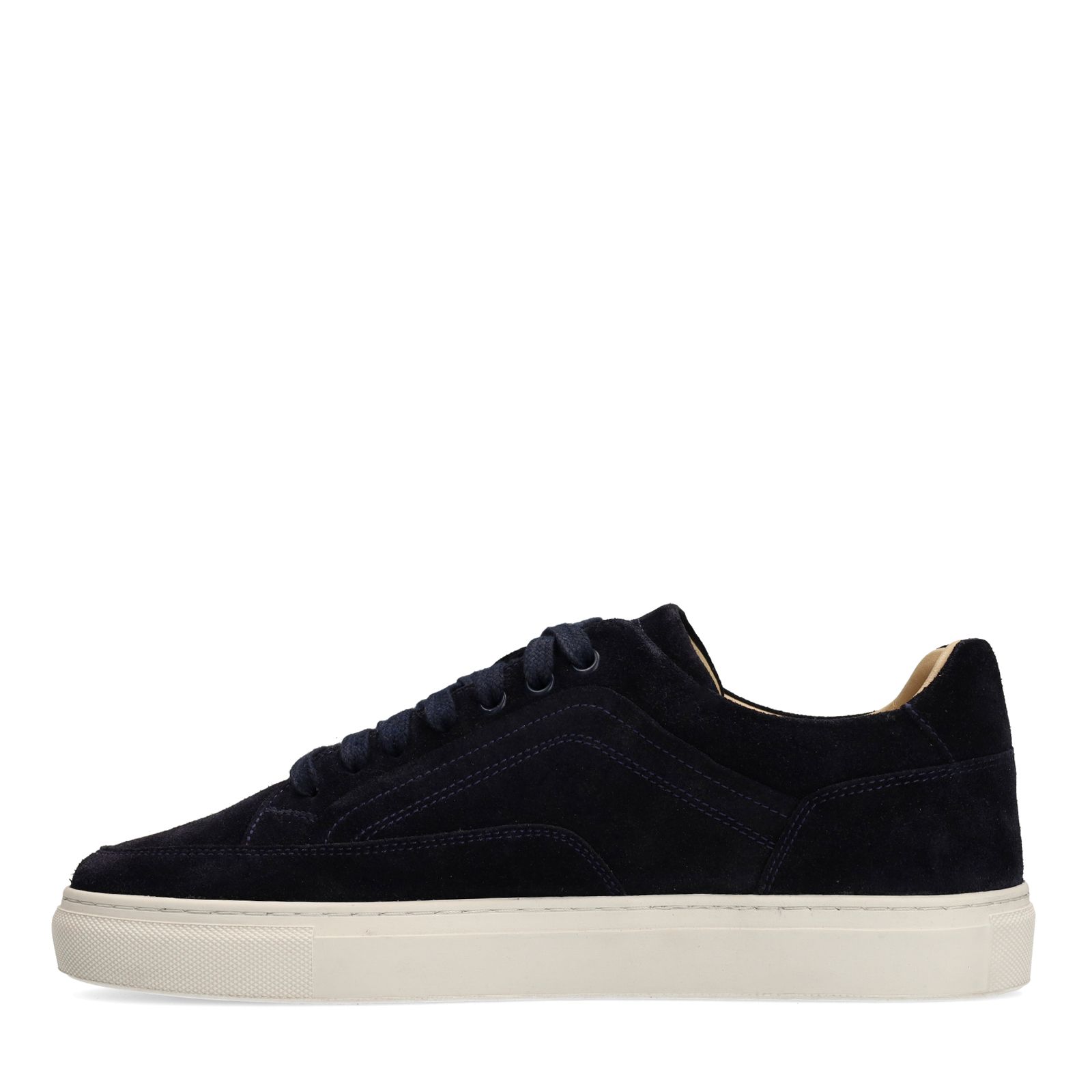 Donkerblauwe suède sneakers