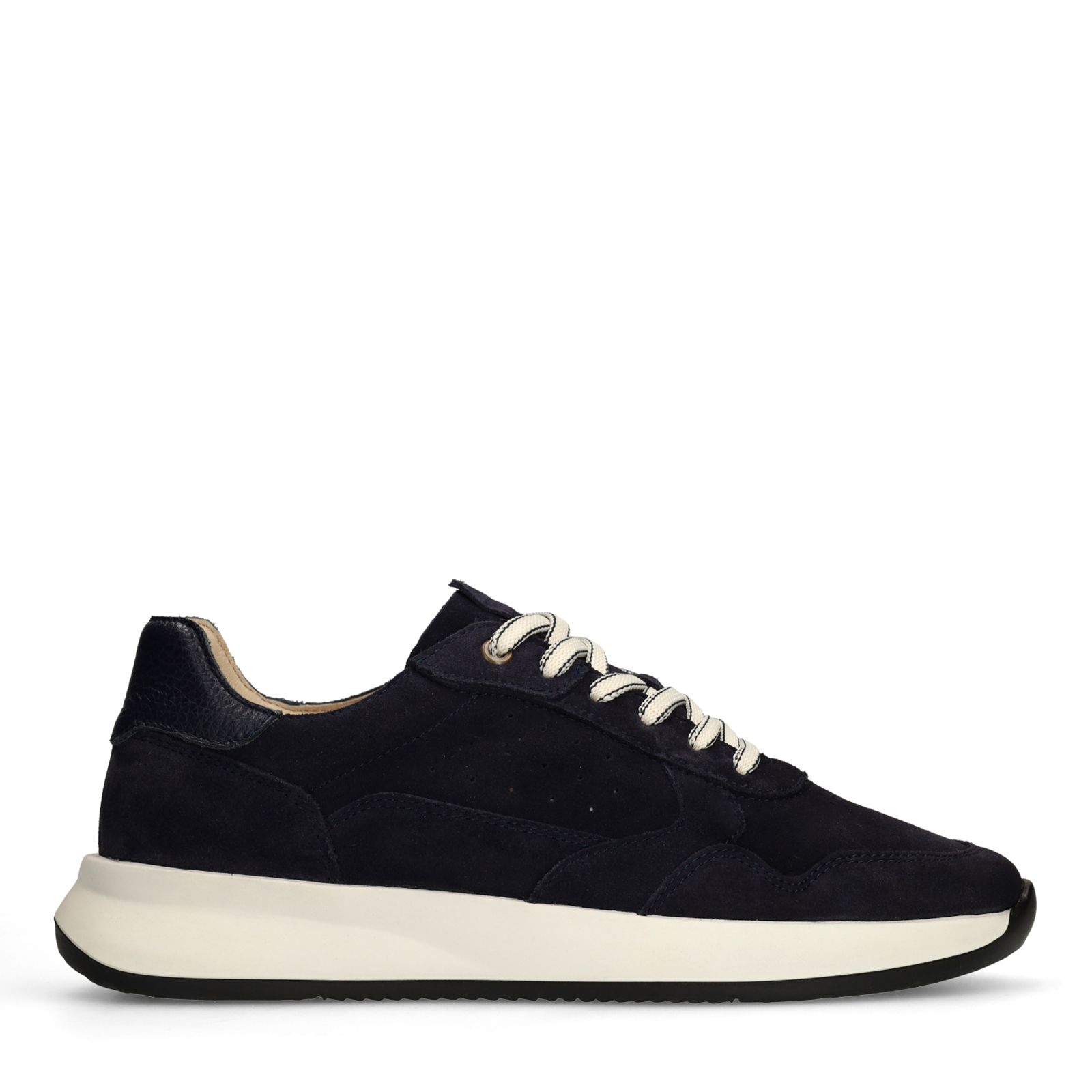 Donkerblauwe suède sneakers