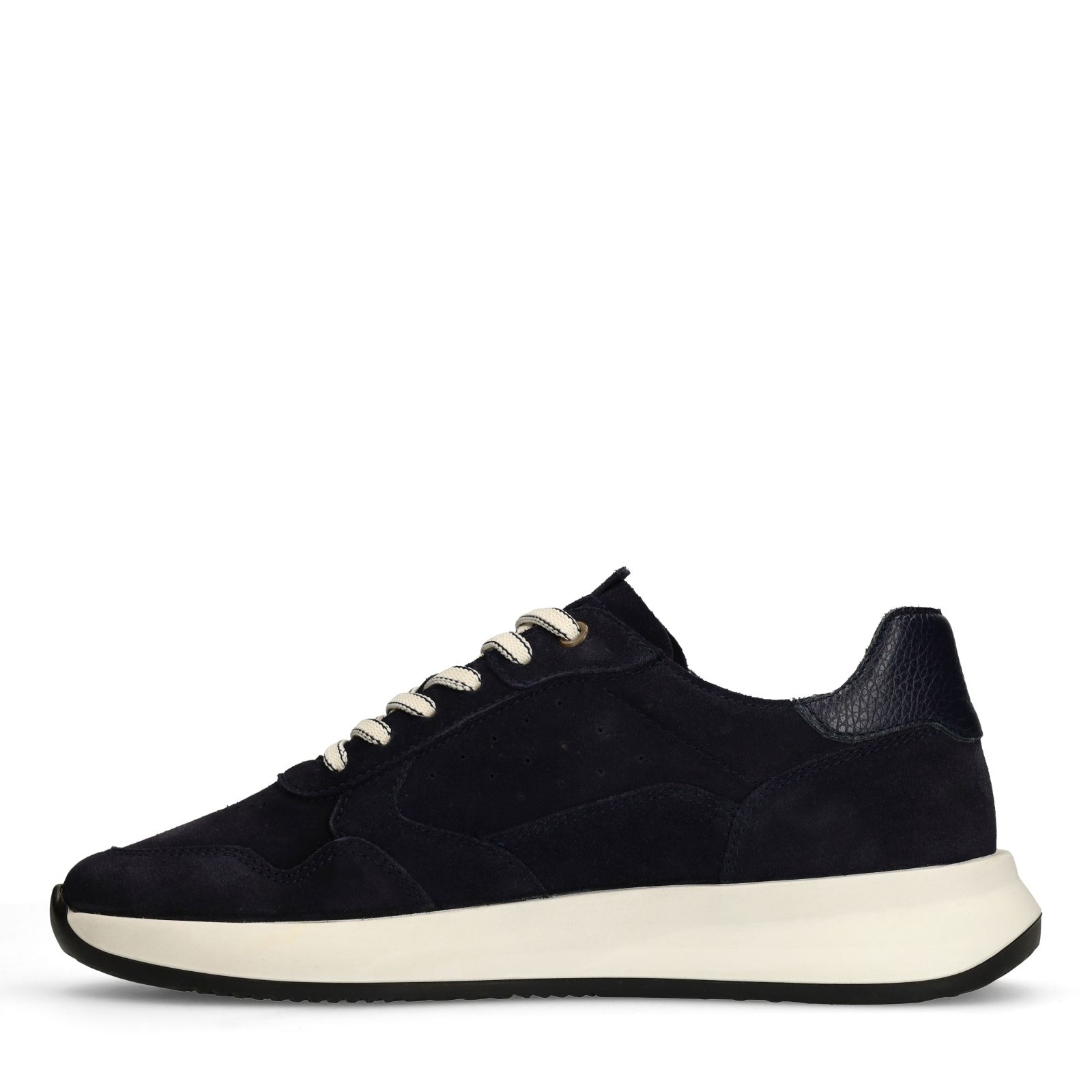 Donkerblauwe suède sneakers