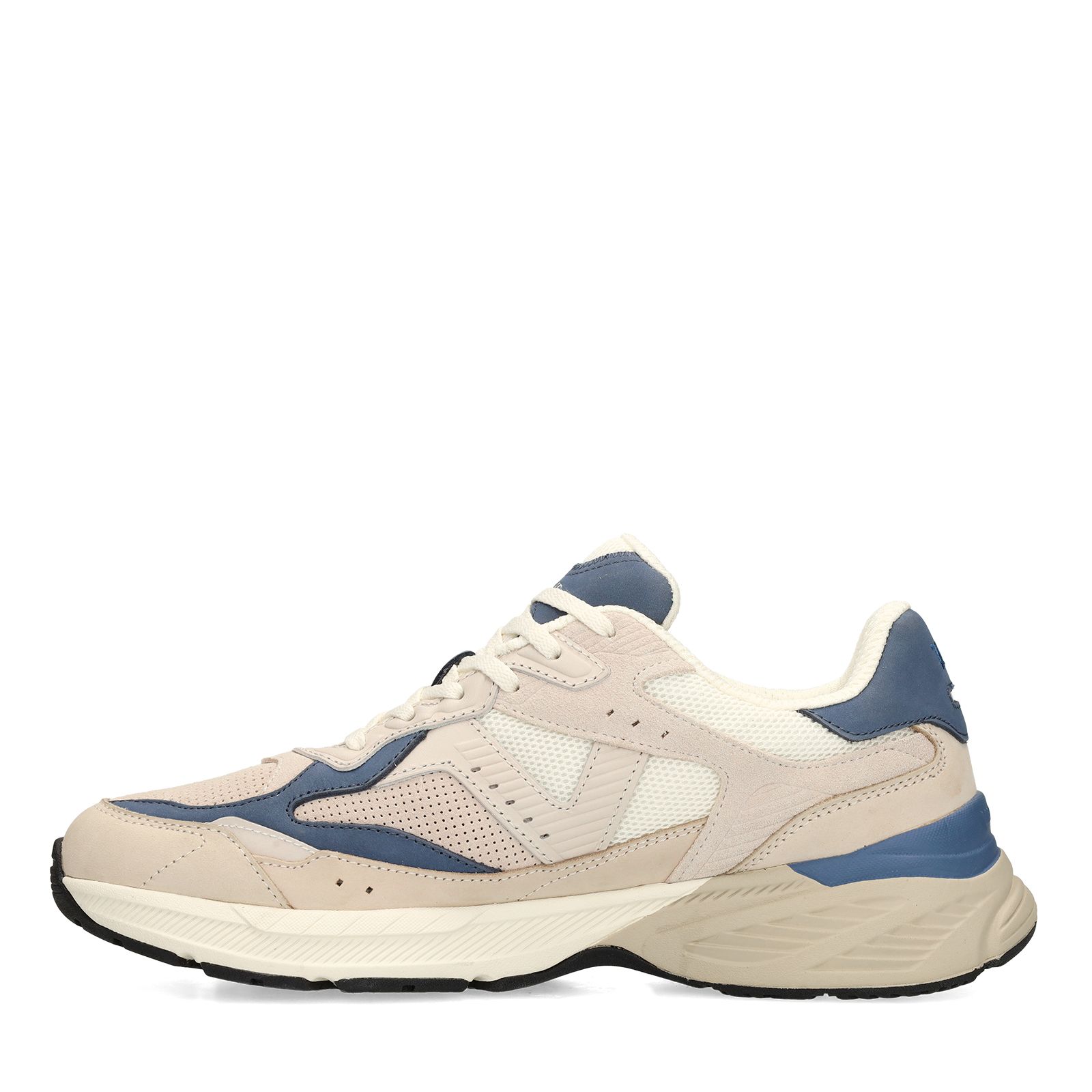 Blaue Nubuk-Sneaker