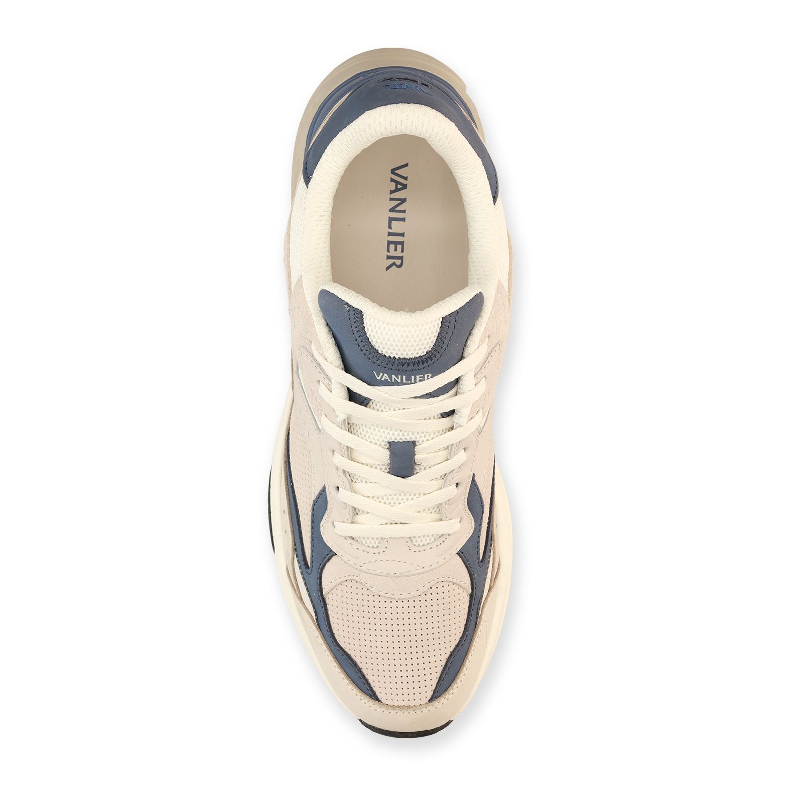 Blaue Nubuk-Sneaker