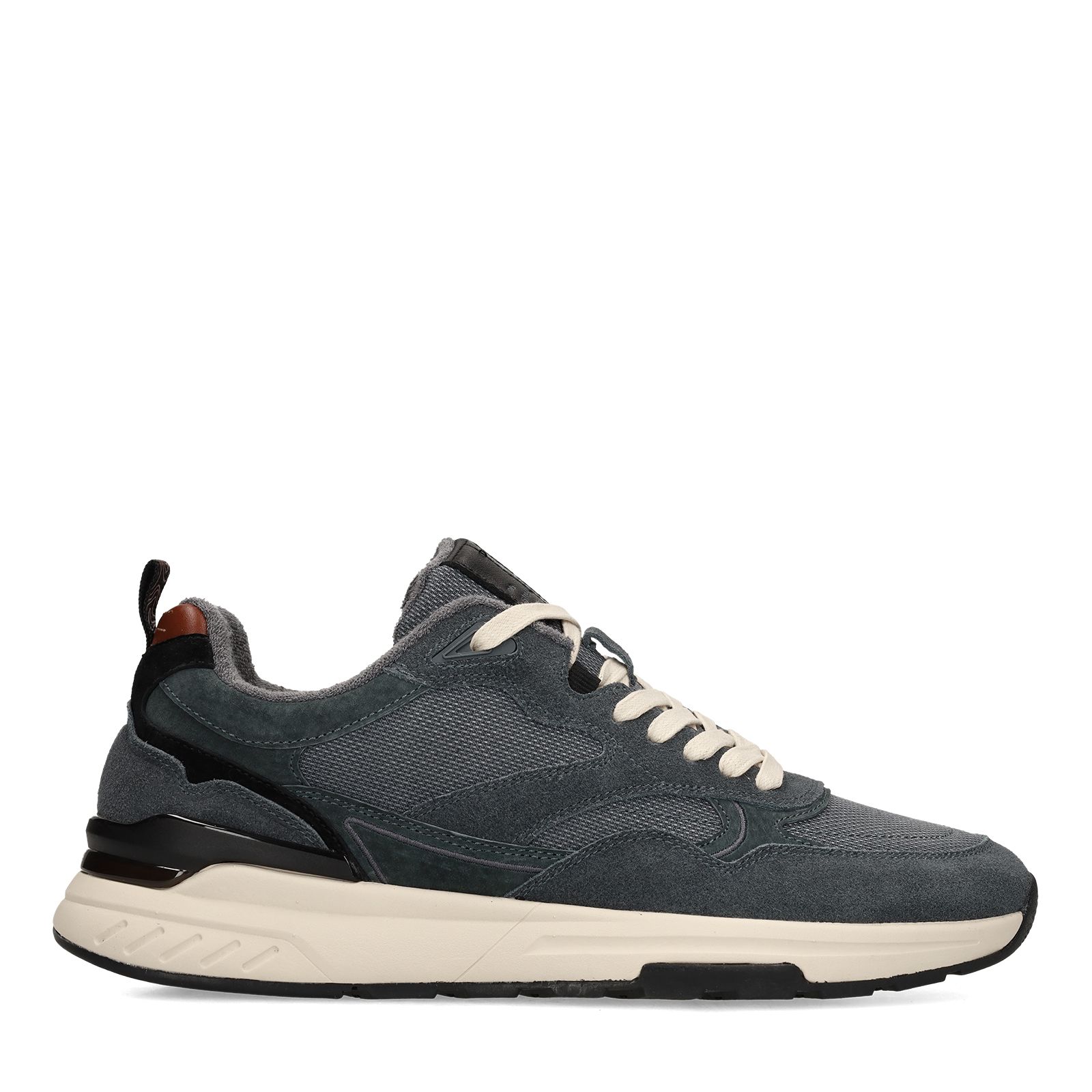 Blauwe suède sneakers