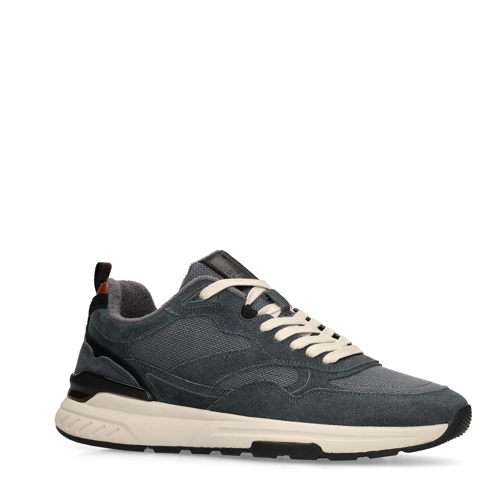 Blauwe suède sneakers