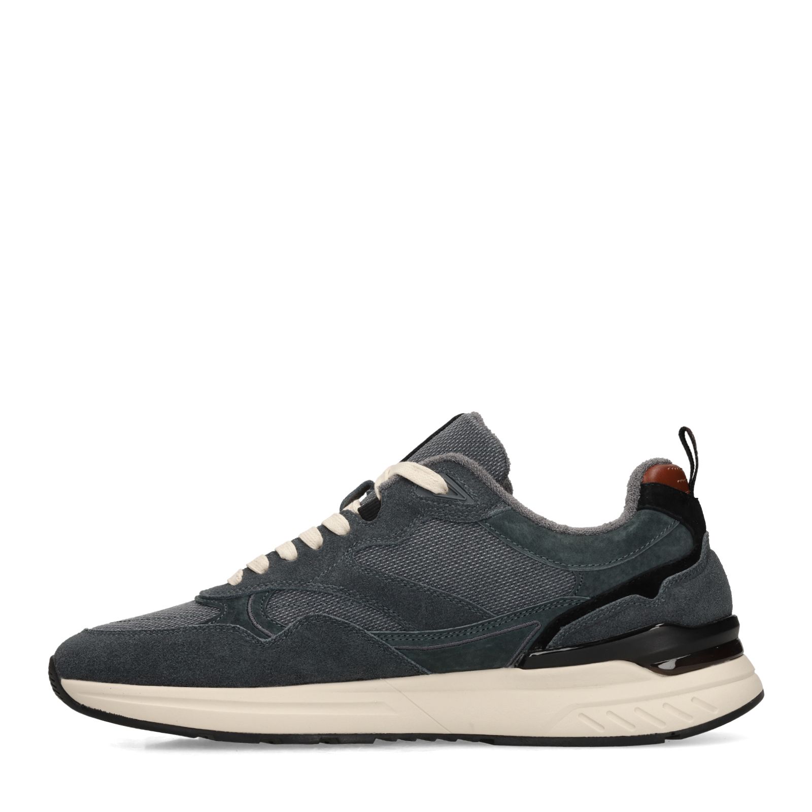 Blauwe suède sneakers