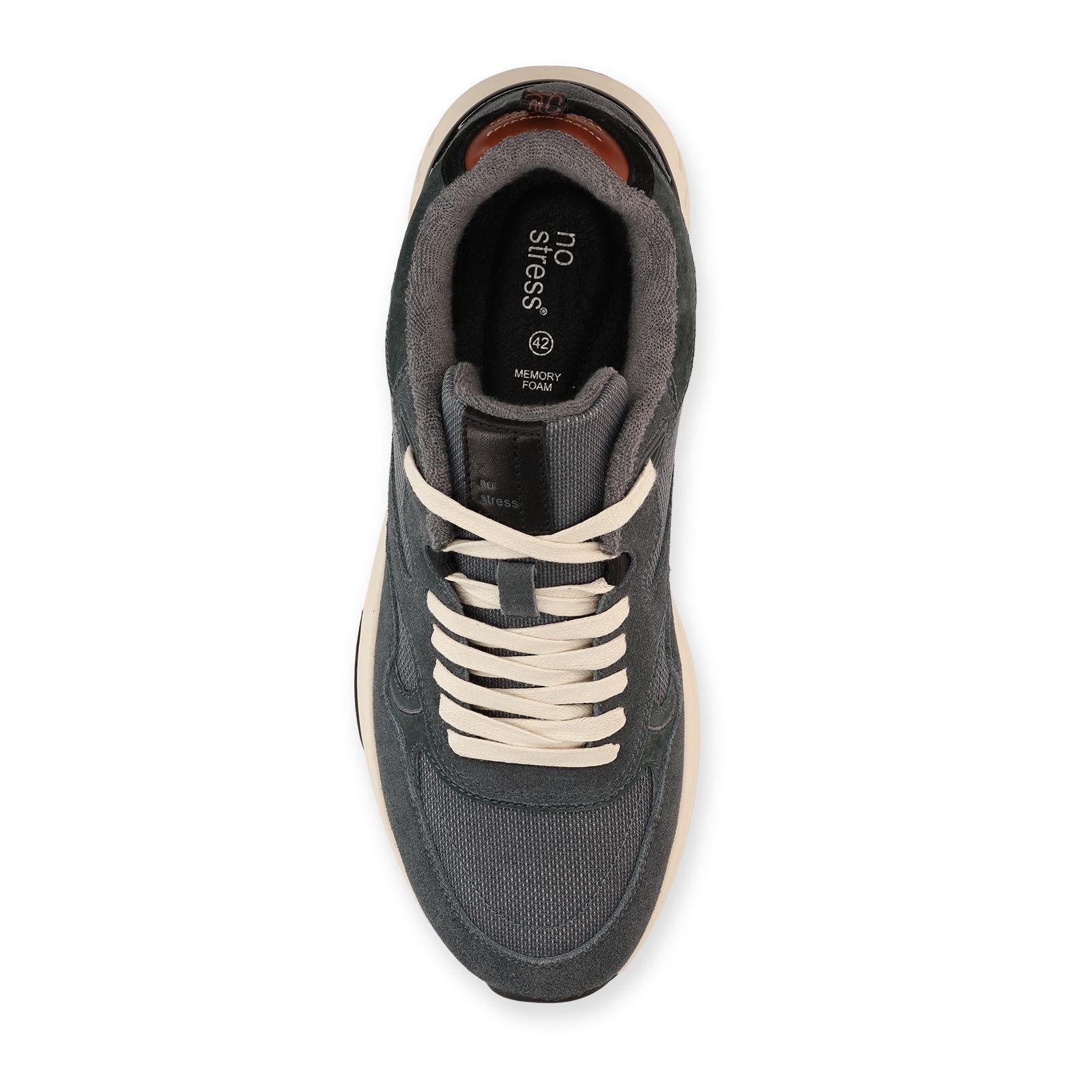 Blauwe suède sneakers