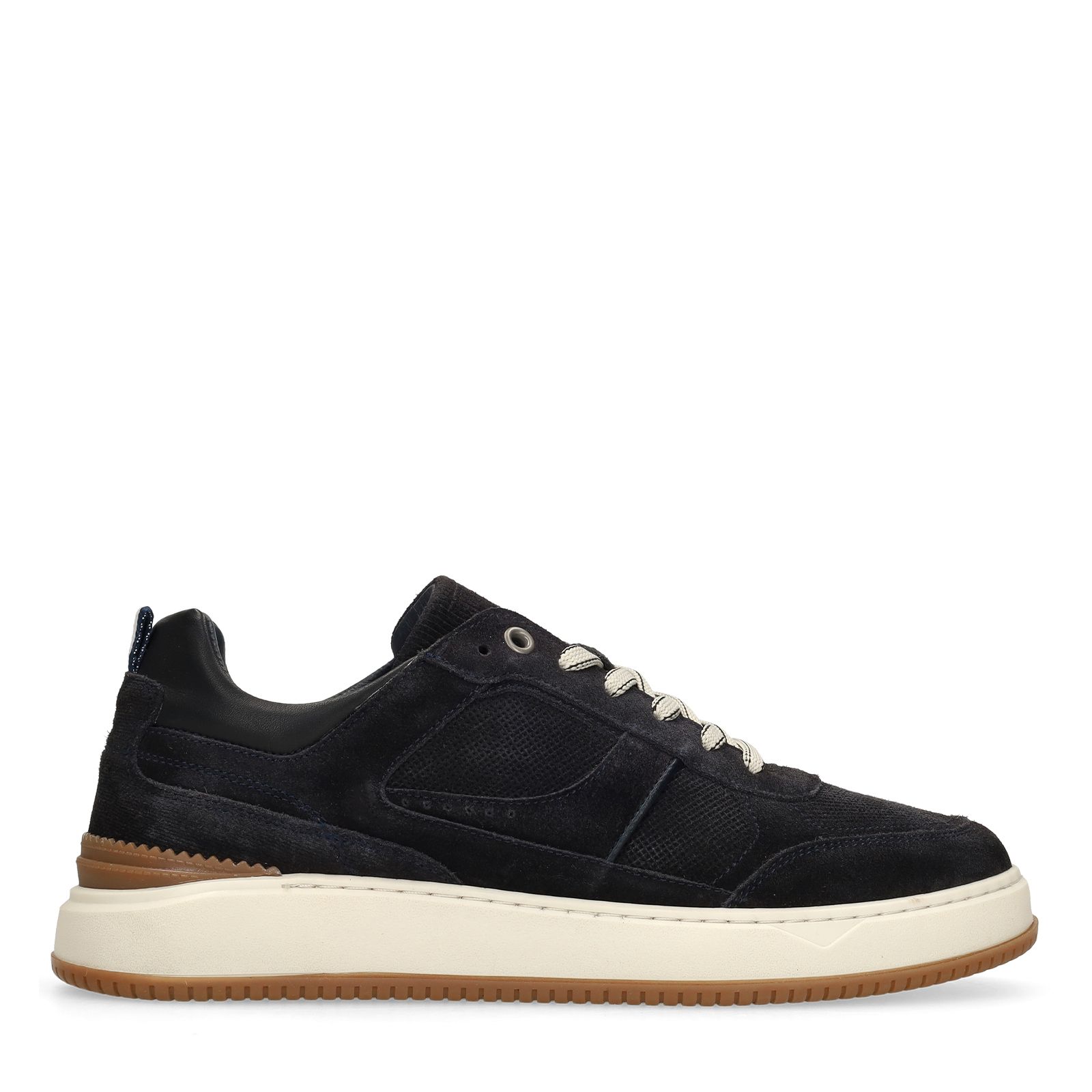 Donkerblauwe suède sneakers