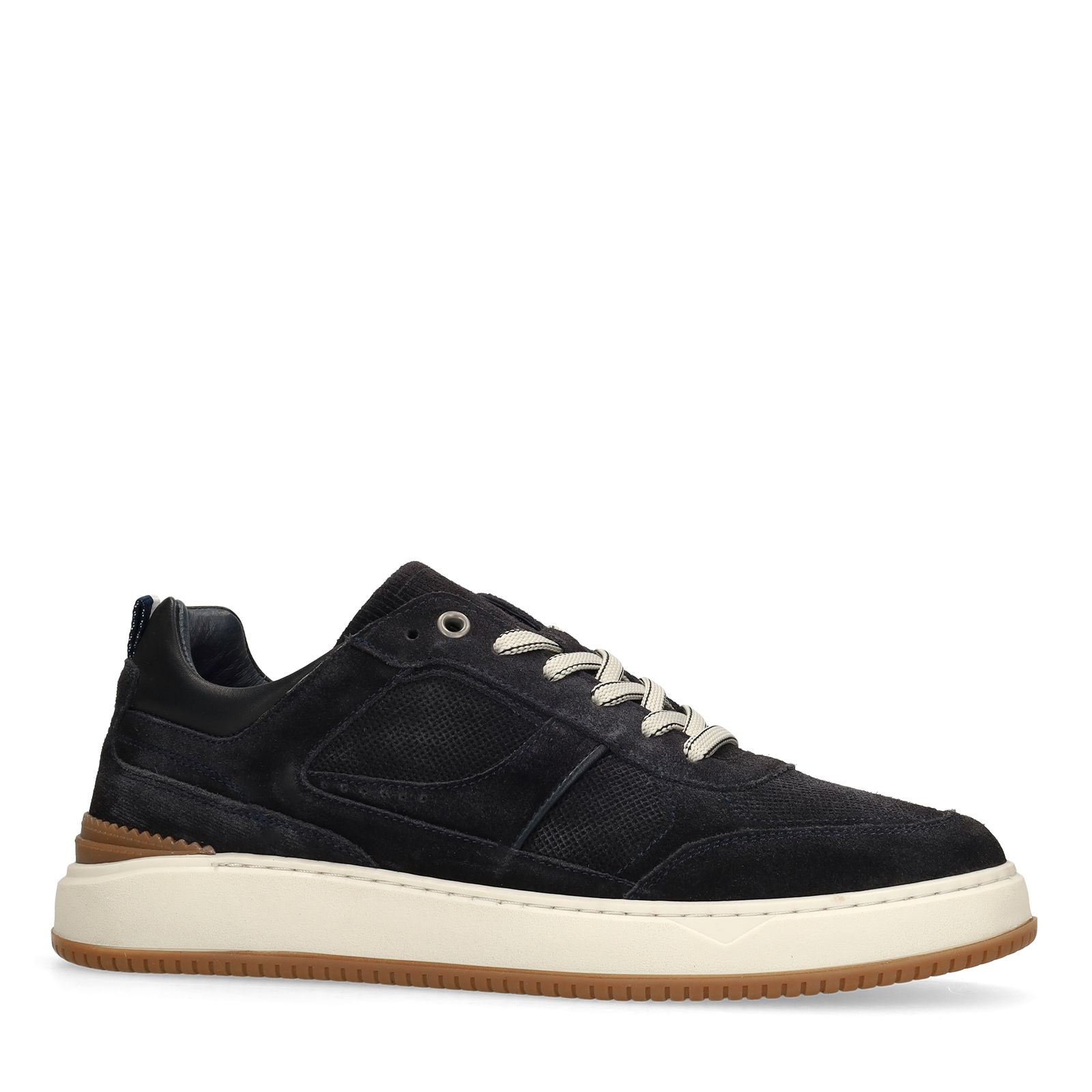 Donkerblauwe suède sneakers