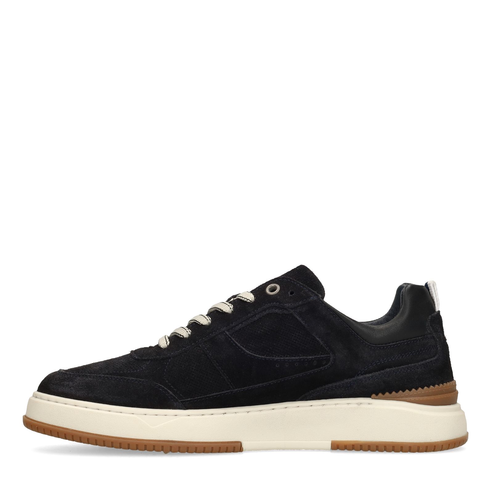 Donkerblauwe suède sneakers