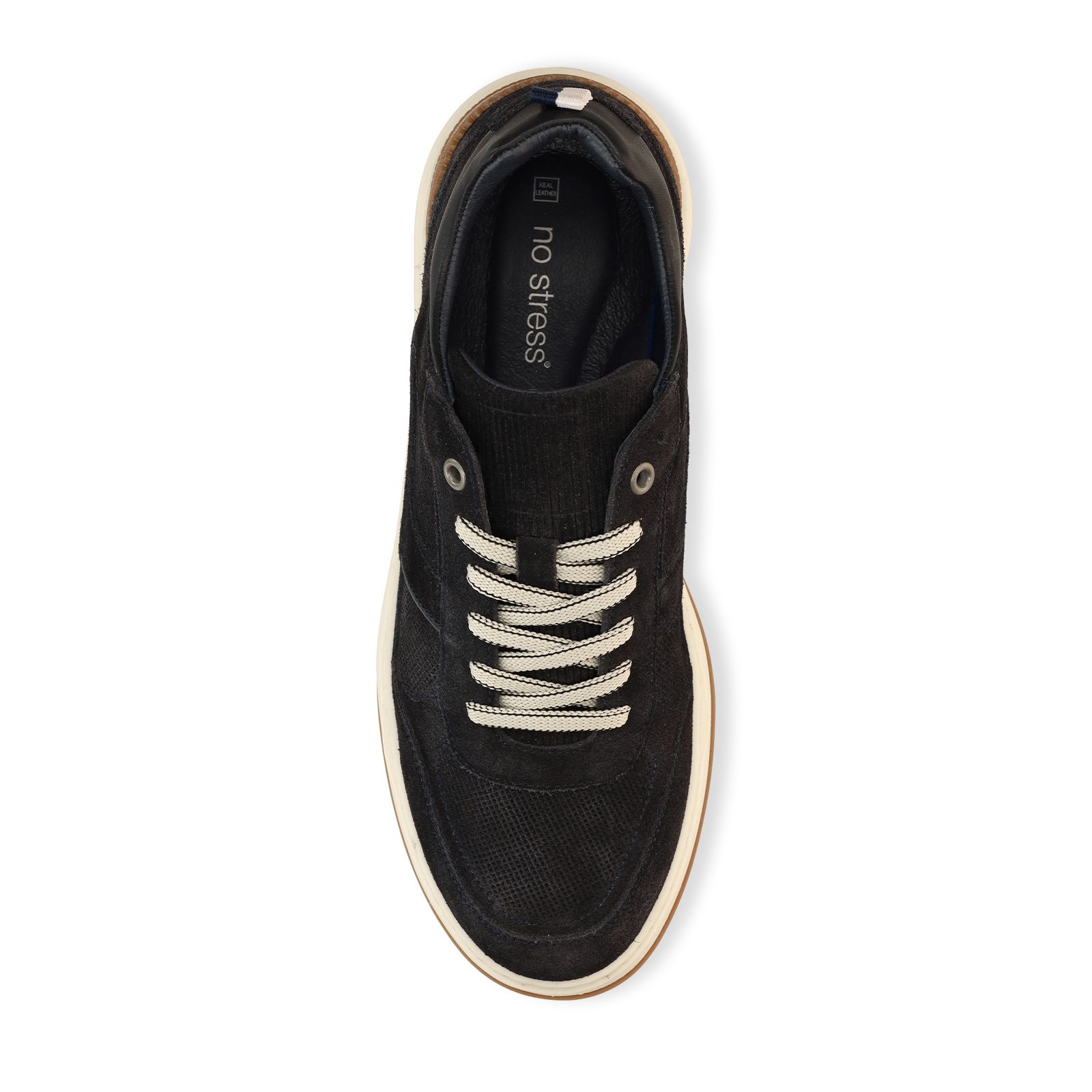 Donkerblauwe suède sneakers