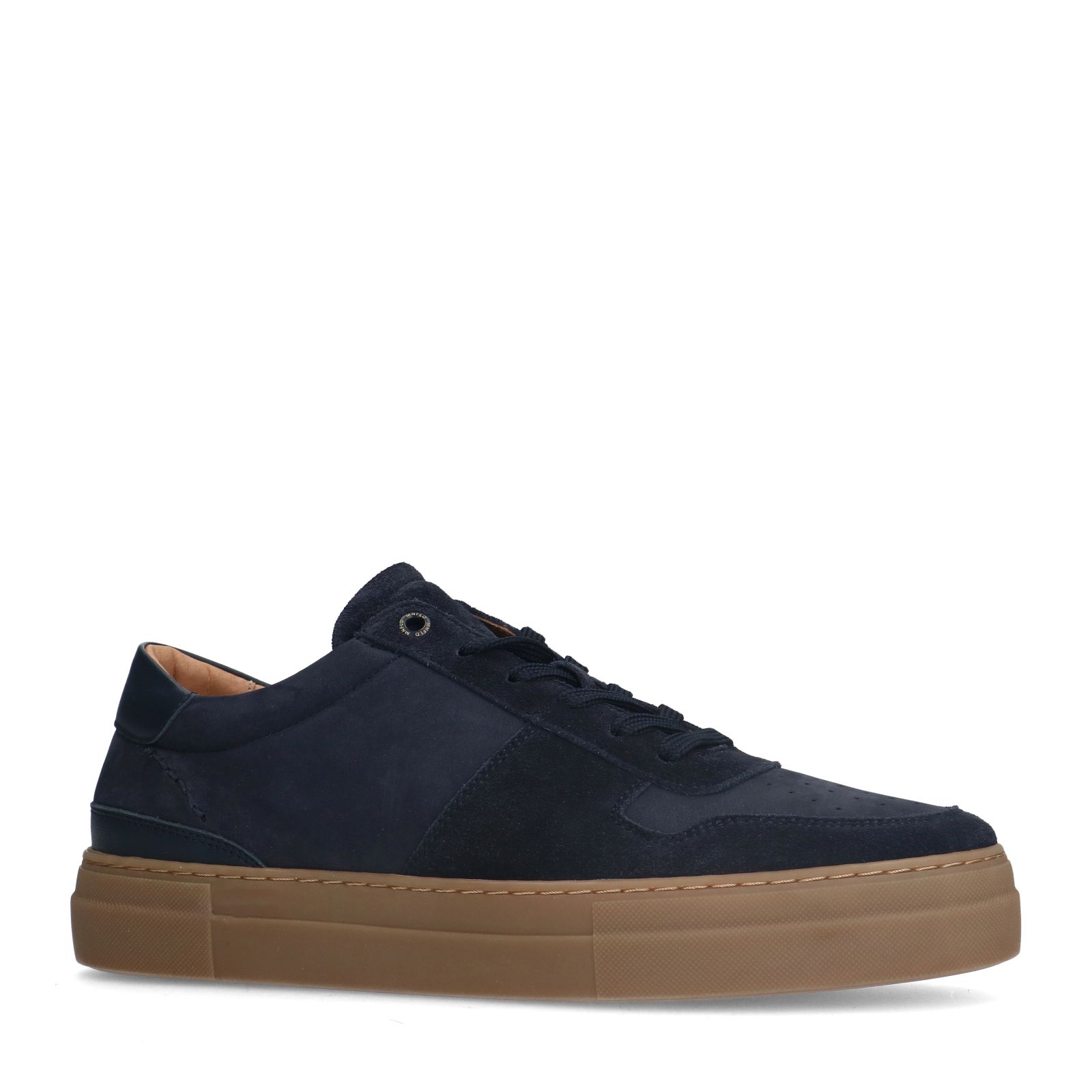 Blauwe suède sneakers