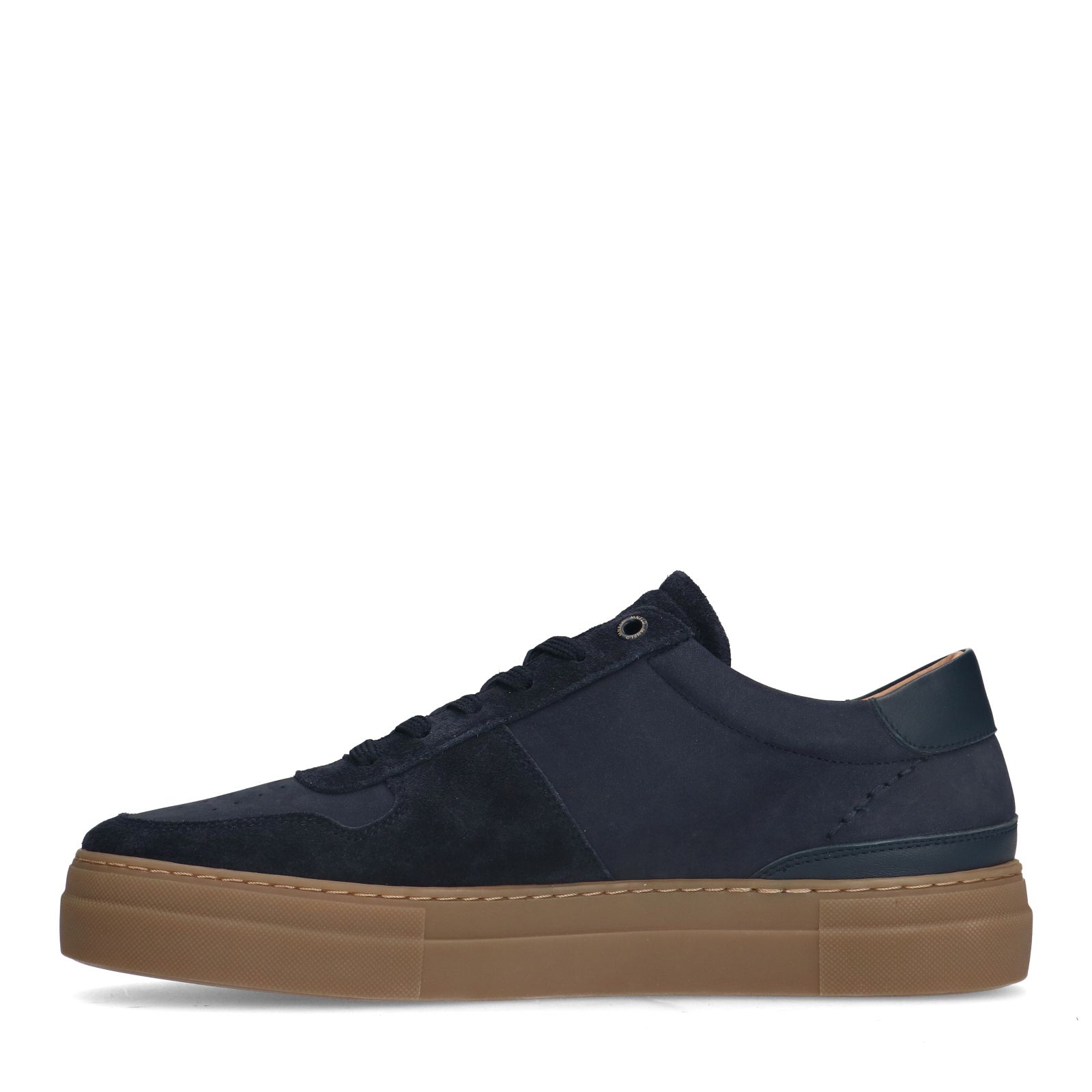 Blauwe suède sneakers