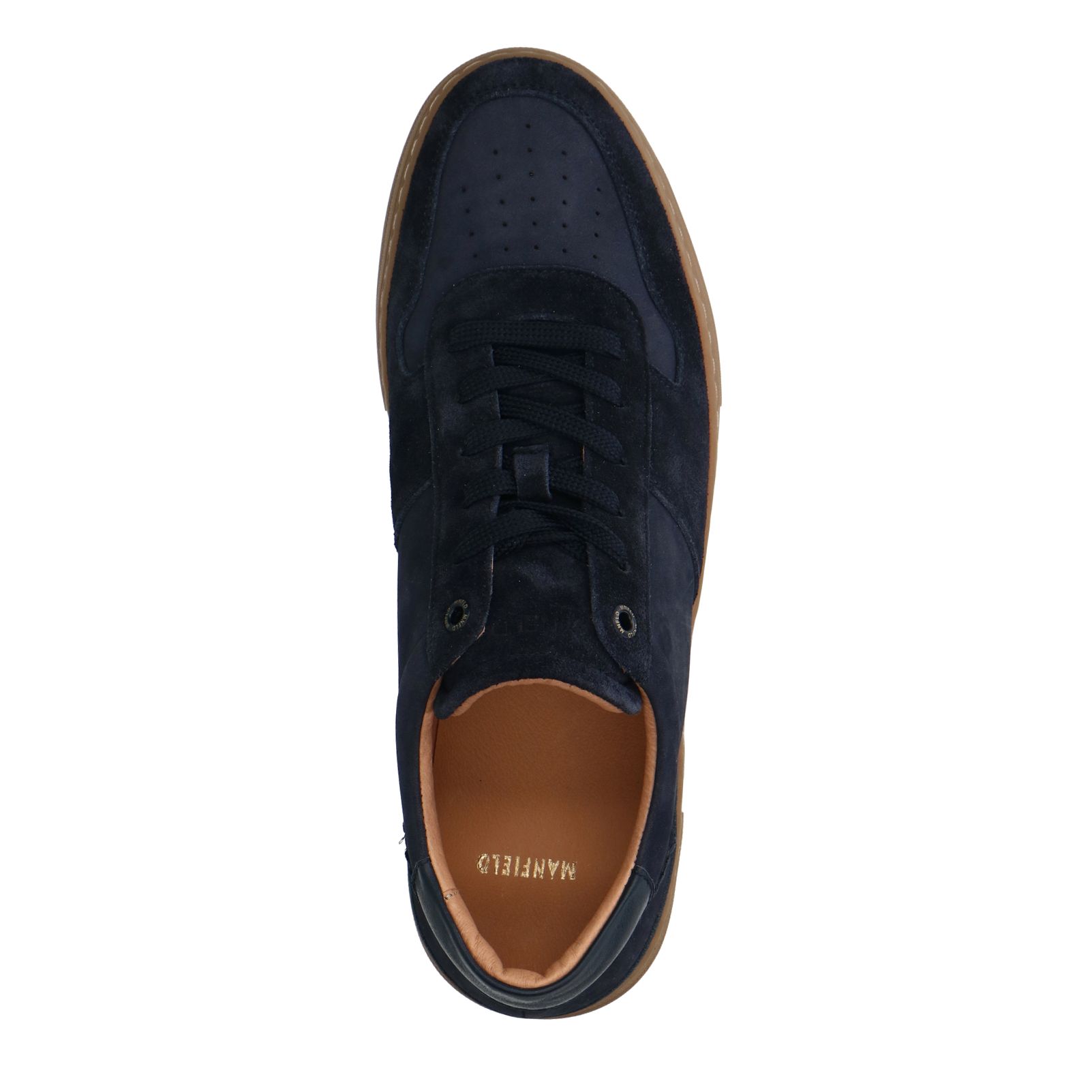 Blauwe suède sneakers