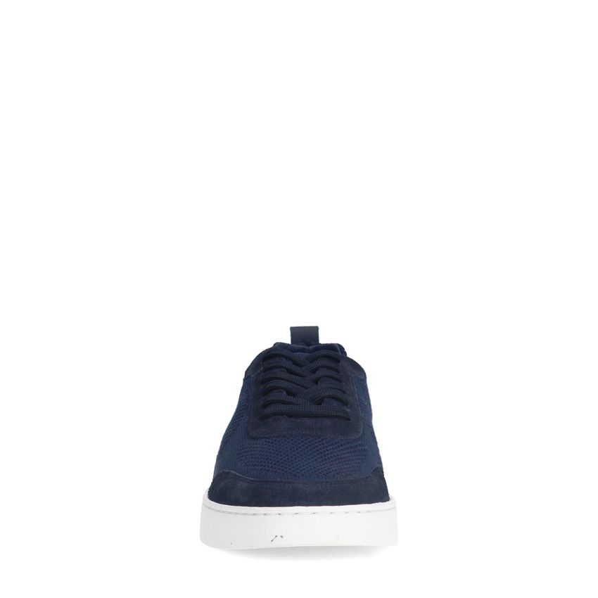 Donkerblauwe knit fabric sneakers