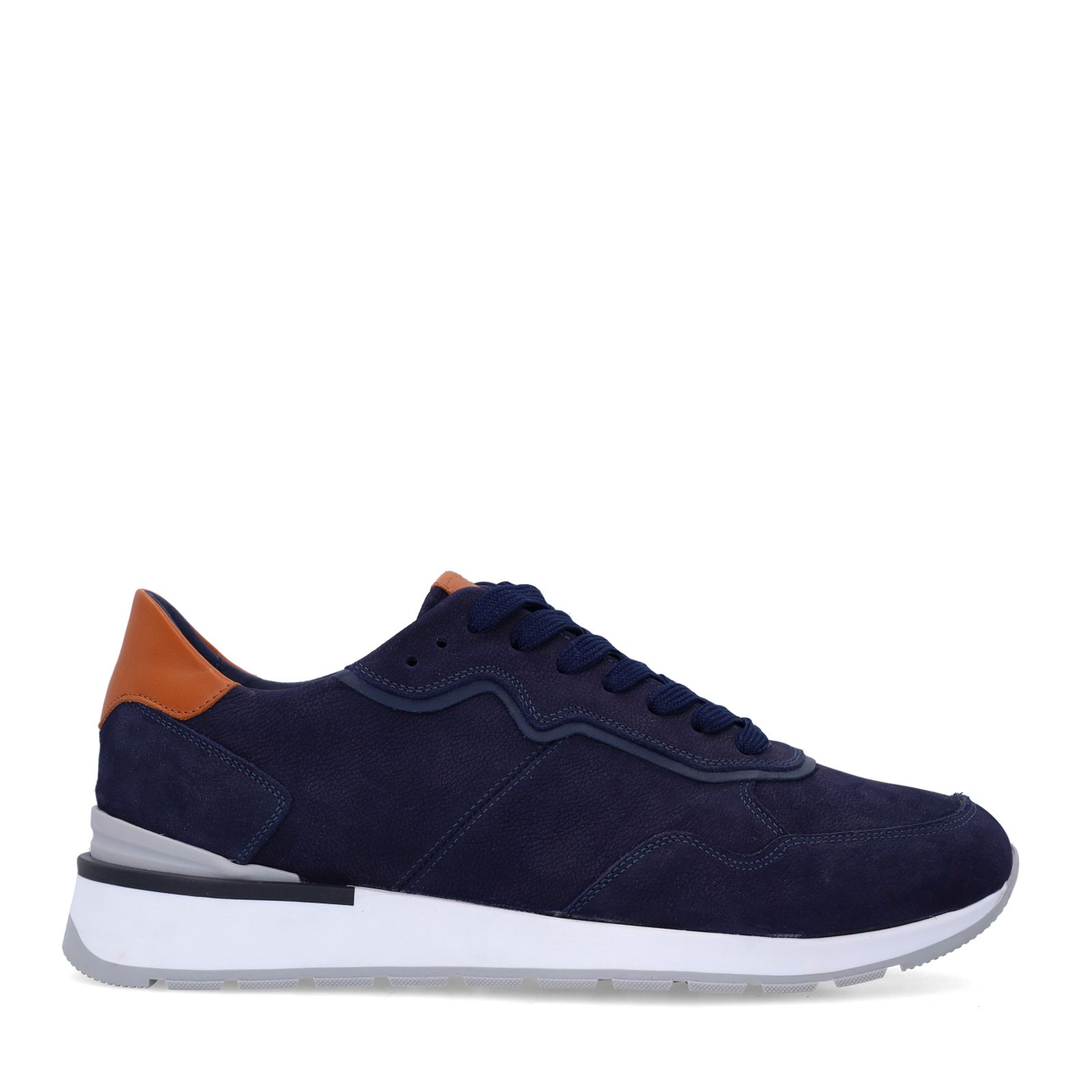 Marineblaue Nubuk-Sneaker
