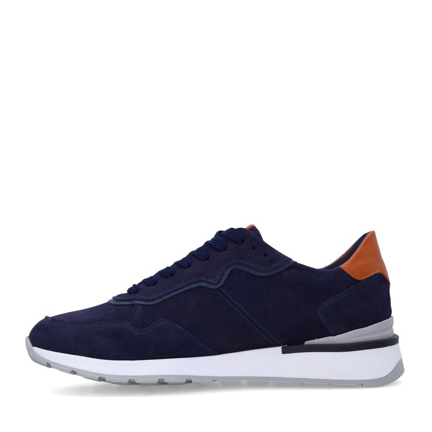 Donkerblauwe nubuck sneakers