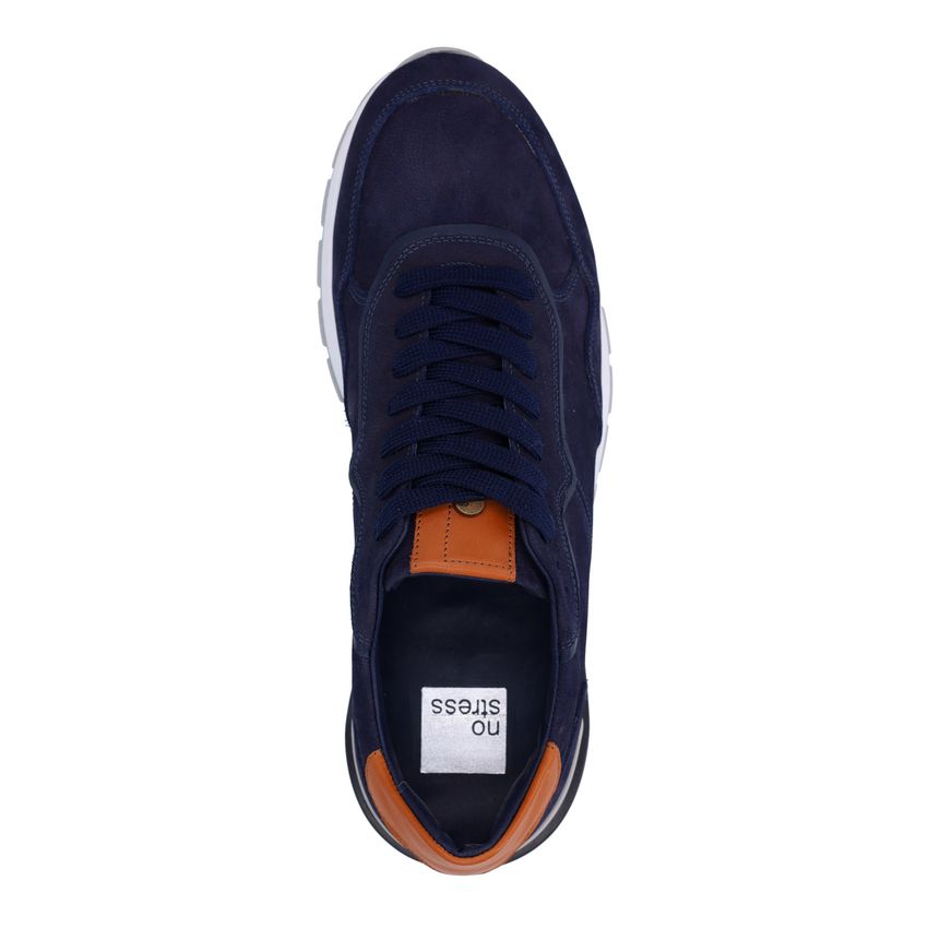 Donkerblauwe nubuck sneakers